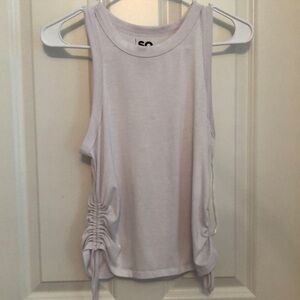 White athletic tank top